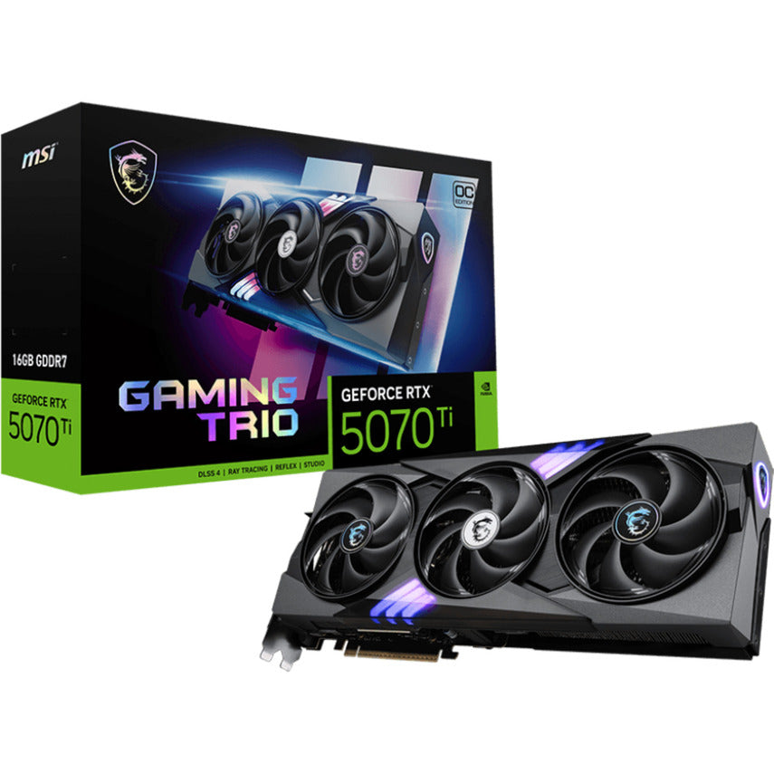 Carte graphique MSI GeForce RTX 5070 Ti 16G Gaming Trio OC (3x DisplayPort, 1x HDMI)