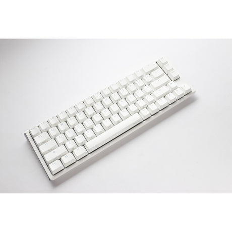 Clavier mécanique Ducky one 3 classic pur blanc SF RVB (blanc, disposition US (Qwerty), marron cerise MX, 65 %, LED RVB, PBT double-shot, échangeable à chaud, mécanique Quack)