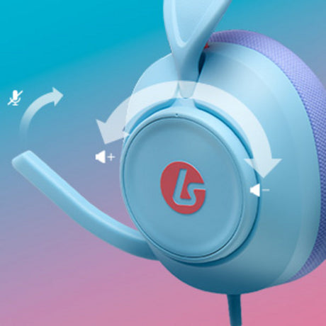 Powera Lucidsound LS10 Casque de jeu filaire – Casque de jeu supra-auriculaire Ocean Waves (bleu clair violet, Playstation 5, Playstation 4, Xbox Series