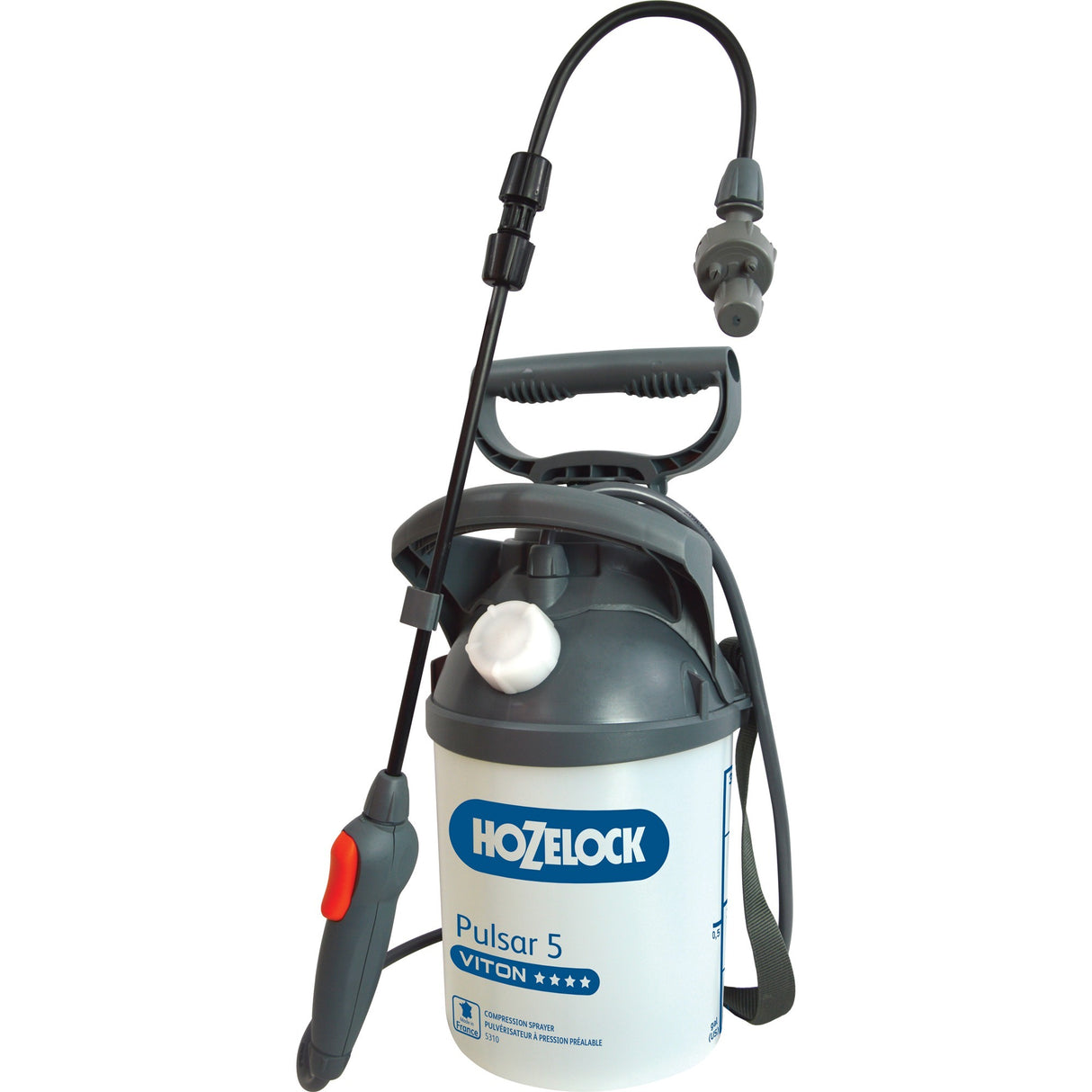 Pulvérisateur à pression Hozelock 5310 pulsar viton 5 litres (blanc gris)
