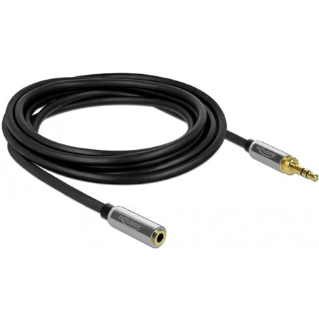 Delock câble d'extension jack stéréo 3,5 mm 3 broches mâle > femelle (noir, 2 mètres)