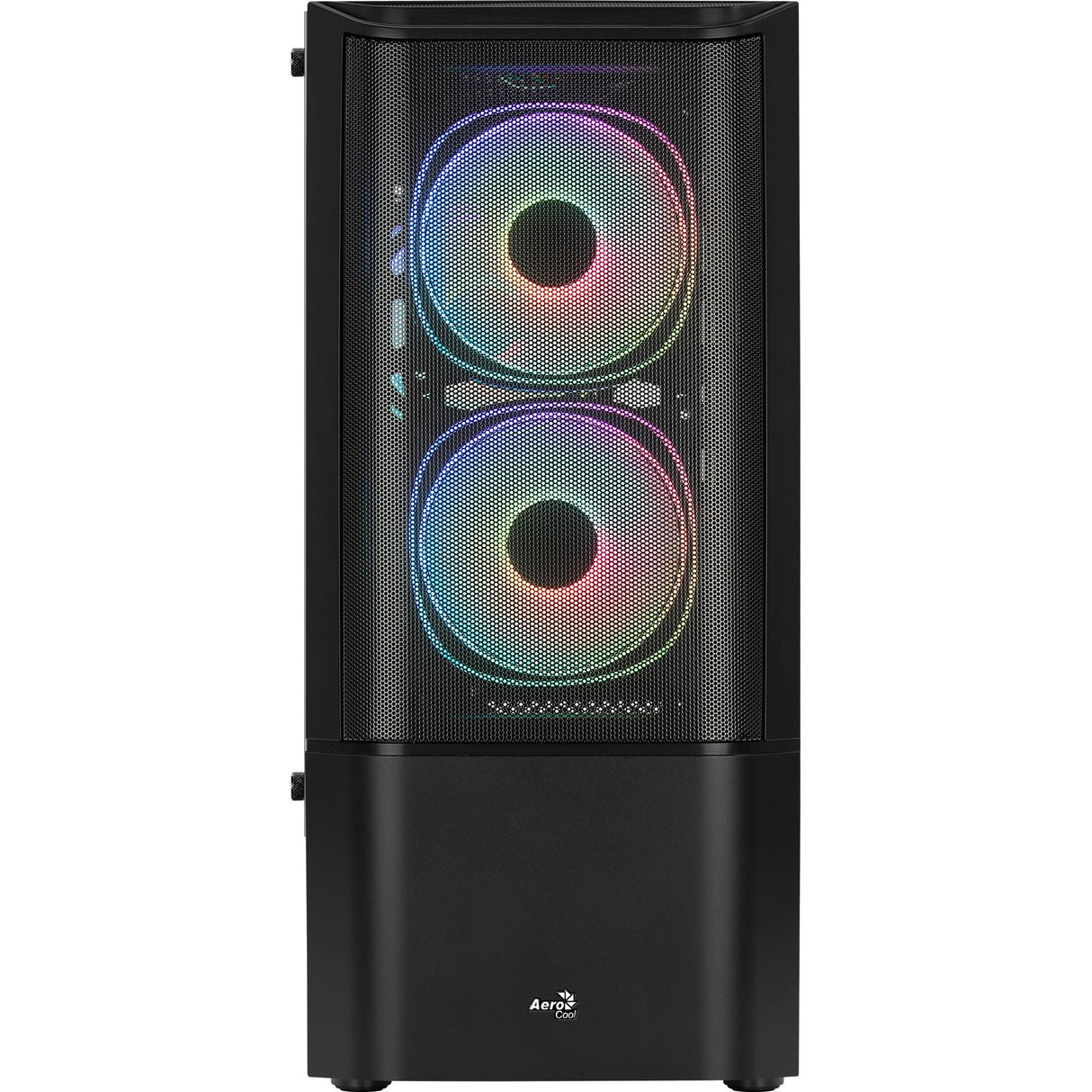 Boîtier tour midi Aerocool quantum mesh v3 (gris noir | 3x USB-A | RVB | fenêtre)