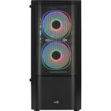 Boîtier tour midi Aerocool quantum mesh v3 (gris noir | 3x USB-A | RVB | fenêtre)