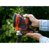 Ponceuse excentrique à batterie Black+decker bdcros18 18v (noir orange, sac de rangement, chargeur et batterie inclus)