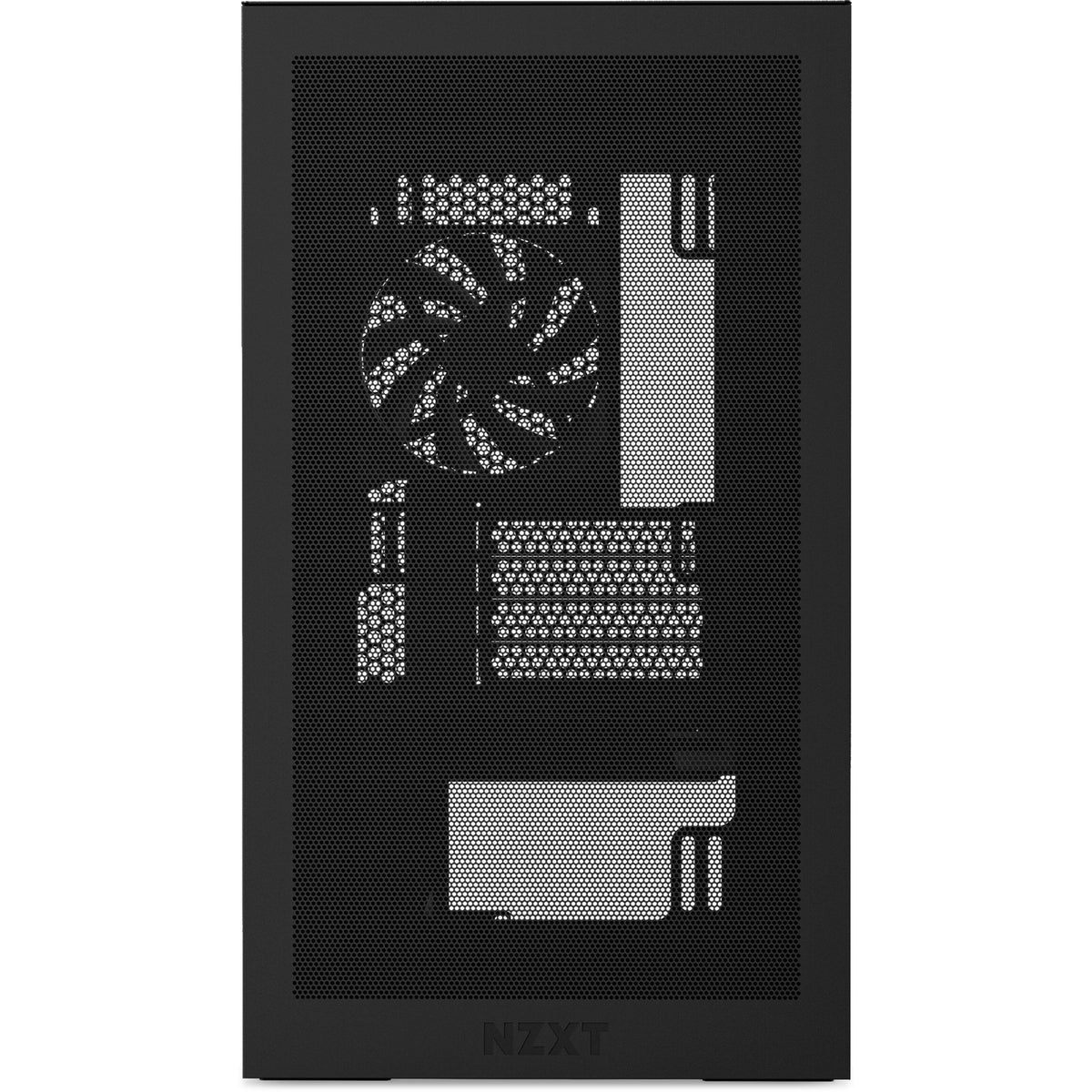Boîtier tour midi Nzxt h3 flow (noir (mat) | 1x USB-A | 1x USB-C | verre trempé)