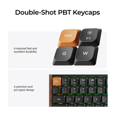 Clavier mécanique personnalisé sans fil Keychron k3 max se qmk (noir, disposition américaine (qwerty), banane milk pom, 75 %, rgb, hot swap, 2,4 ghz | bluetooth 5.3 | usb-c)