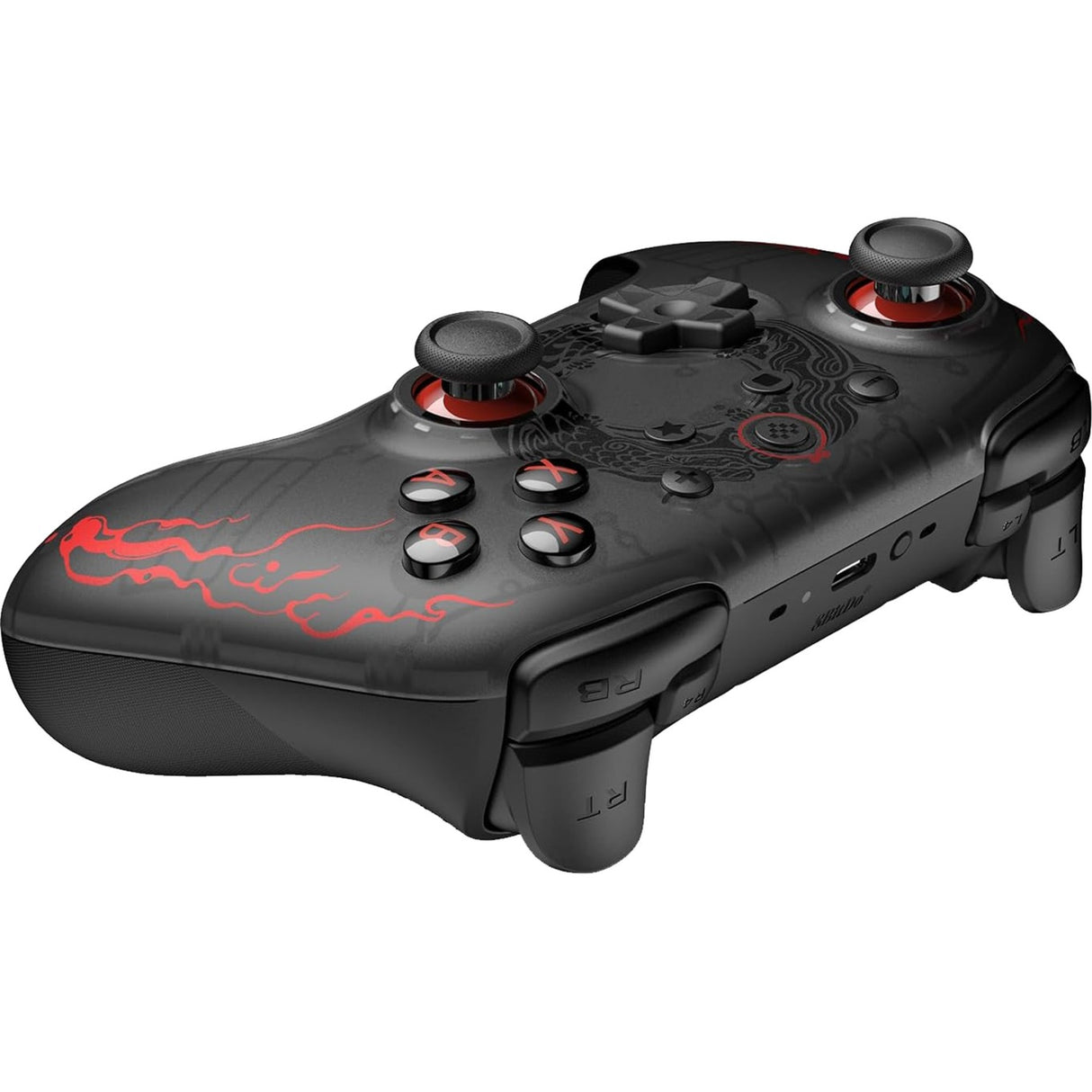 8bitdo ultime 2c sans fil - mythe noir : manette de jeu wukong (noir rouge)