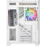 Boîtier tour midi Xyz PC Gear Qubex (blanc | 2x USB-A | 1x USB-C | Verre trempé)