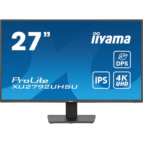 Moniteur Iiyama prolite xu2792uhsu-b6 27 4k uhd (noir, hdmi, port d'affichage, 3x usb-a, usb-b, usb-c)
