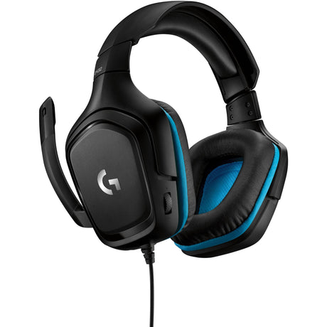 Logitech G432 Casque de jeu filaire avec son surround 7.1 (noir bleu, PC, Playstation 4, Playstation 5, Xbox One, Xbox Series X|S, Nintendo Switch)