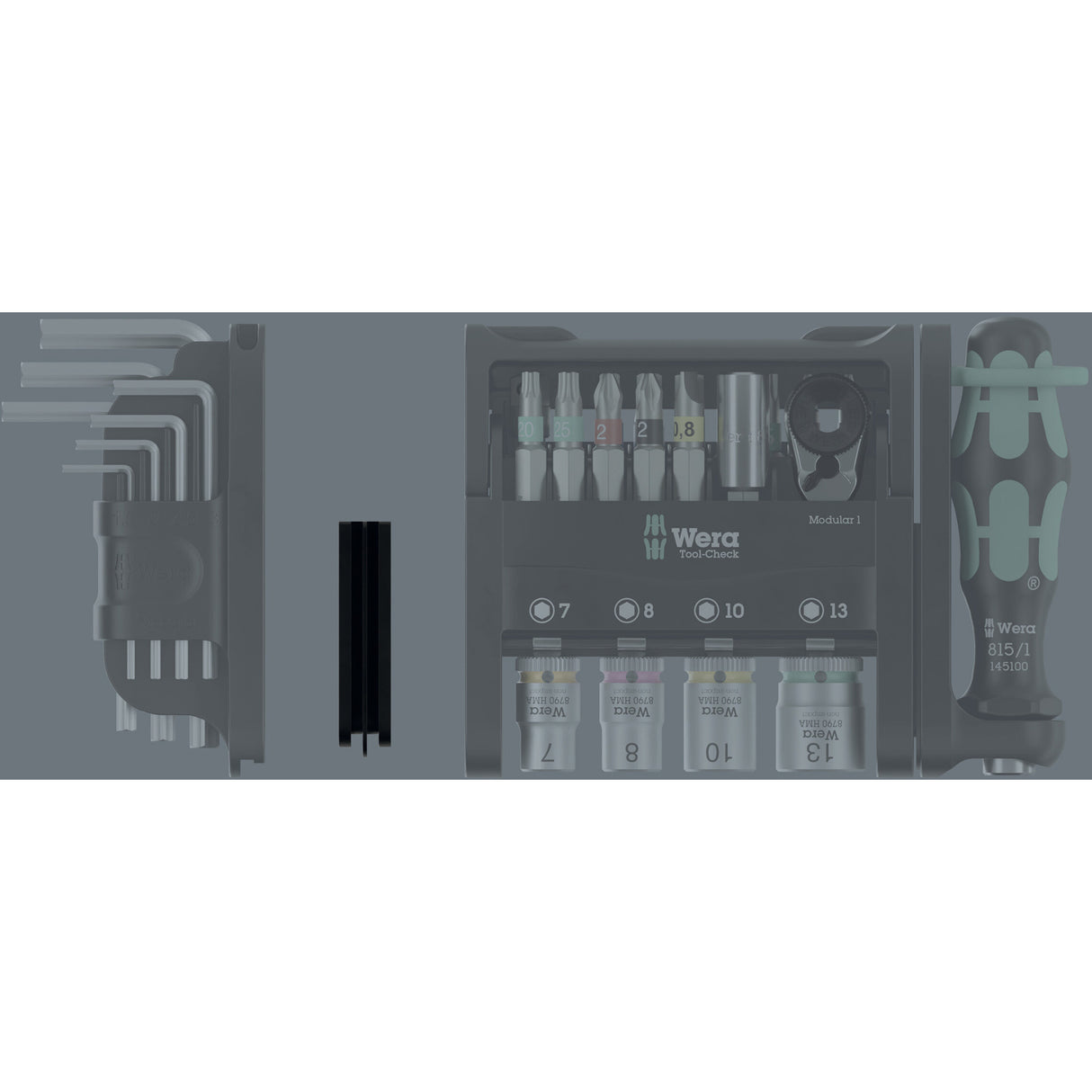 Wera Tool-Check Modular Set Imperial 1, jeu d'embouts 50 pièces (noir vert)