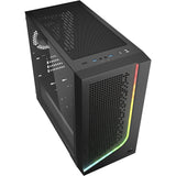 Boîtier tour midi Sharkoon j1000 argb (noir | 3x usb-a | rgb | verre trempé)