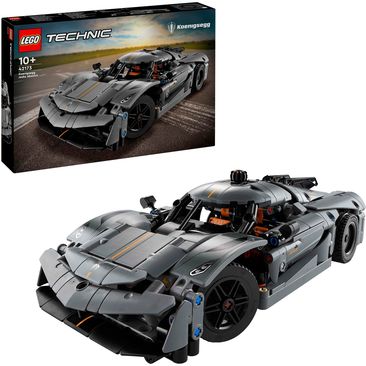 Lego Technic 42173 Koenigsegg Jesko Hypercar gris absolu