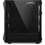 Boîtier tour midi Sharkoon rev300 (noir | 4x USB-A | 1x USB-C | RVB | verre trempé)