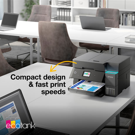 Imprimante jet d'encre tout-en-un Epson ecotank et-4950 (noir, fax, numérisation, copie, WiFi, incluant jusqu'à 3 ans d'encre)