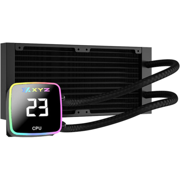 Xyz pc gear aquapulse aio 240 refroidissement par eau (noir, argb, pwm)