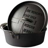 The Windmill Dutch Oven 6 qt sans pieds poêle de cuisson (noir, ø 31,5 cm | 5,9 litres)