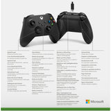 Manette sans fil Microsoft Xbox + câble USB-C (noir, avec câble USB-C | PC, Xbox One, Xbox Series X, Xbox Series S)