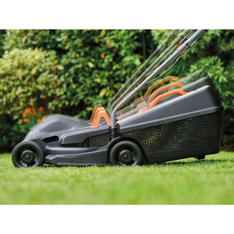 Tondeuse à gazon Black+decker 1000w 32cm + coupe-herbe 250w (noir orange, pelouses jusqu'à 250m²)