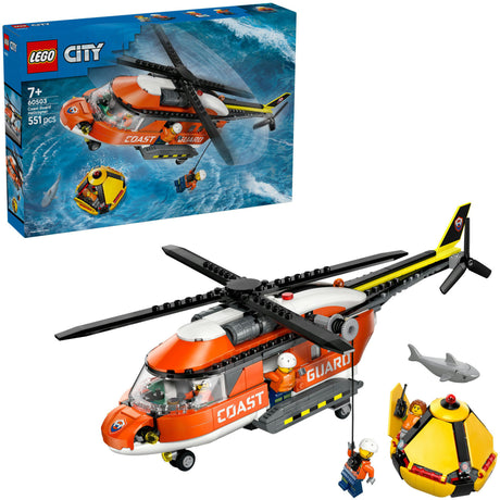 Lego city exploration 60503 hélicoptère de la garde côtière