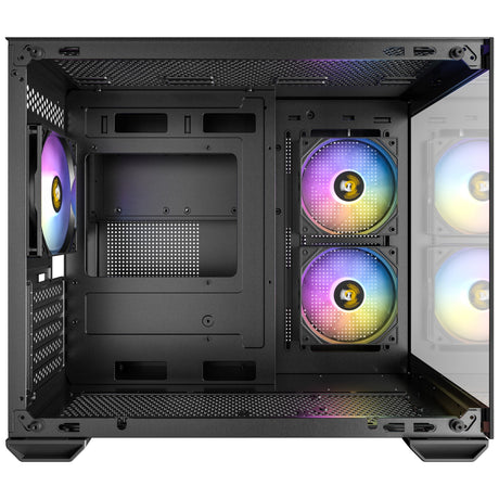 Boîtier mini tour Antec cx600m argb (noir | 3x usb-a | verre trempé)