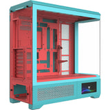 Boîtier grande tour Thermaltake view 600 tg menthe fraise (menthe berry | 2x USB-A | 1x USB-C | verre trempé)