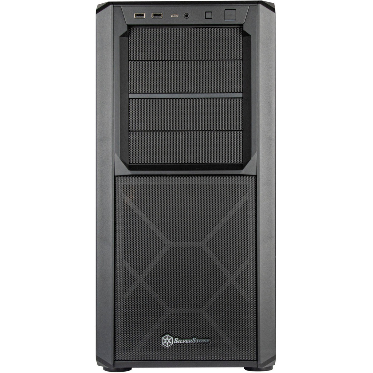 Boîtier tour midi Silverstone sst-sed1-b (noir | 2x USB-A | 1x USB-C)