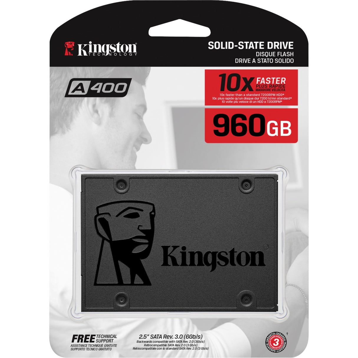 Kingston a400, SSD de 960 Go (sa400s37 960g, sata 600)
