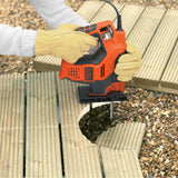 Scie alternative Black+decker 500w scorpion avec technologie de sélection automatique rs890k-qs (orange noir)