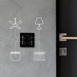 Interrupteur mural Shelly 4 boutons (noir)