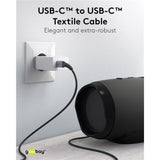 Goobay Chargeur rapide USB-C nano (65 W) et câble textile USB-C