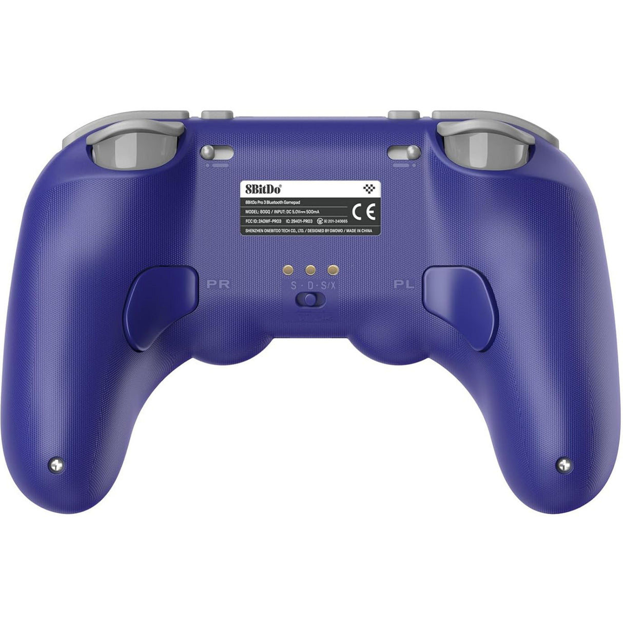 Manette de jeu Bluetooth 8bitdo pro 3 (violet blanc, commutateur 1 2, PC, Android, USB Bluetooth 2,4 GHz)