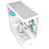 Boîtier mini tour Sharkoon mk6 rgb (blanc | 2x usb-a | 1x usb-c | rgb | verre trempé)