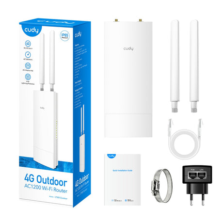 Routeur wi-fi 4g ac1200 intérieur et extérieur Cudy