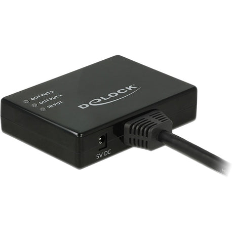 Delock 1x entrée HDMI > 2x sortie HDMI Répartiteur HDMI (noir, 60 centimètres, 4k)