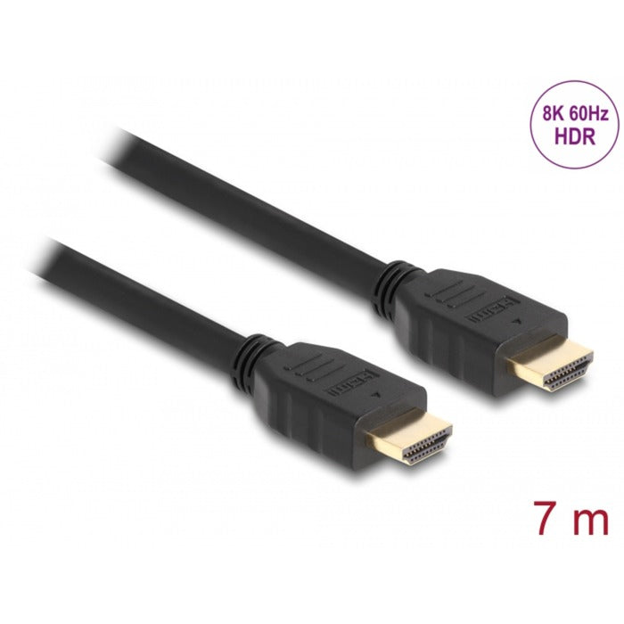 Delock câble HDMI haute vitesse (noir, 7 mètres, 8k 60hz, 48 gbps)