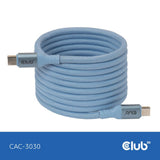 Bobine magnétique Club 3D USB-C 240 W PD3.1 câble bleu, câble de 2 mètres (bleu)