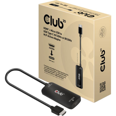 Adaptateur Club 3D HDMI+ Micro USB vers USB-C (noir)