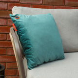 Coussin chauffant sans fil Cozy una Velvet 45 x 45 cm (bleu-vert, power bank 5000 mah)