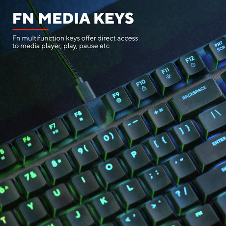 Trust GXT 866 Torix Clavier de jeu mécanique de haute qualité