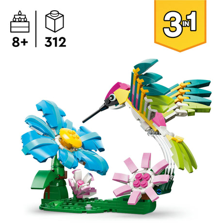 Lego ® Creator 3en1 animaux sauvages : colibri coloré - 31384