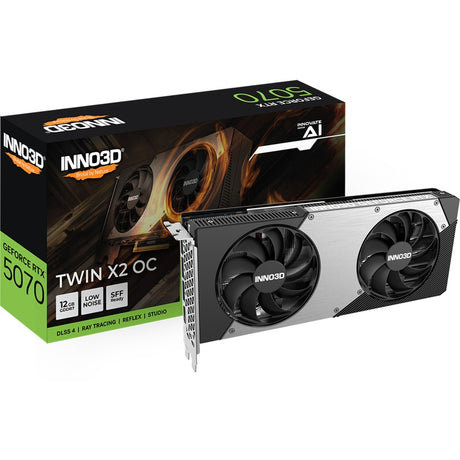 Inno3d n50702-12d7x-195064n geforce rtx™ 5070 twin x2 oc, atx, 12 Go, GDDR7, 192 bits, 672 Go s