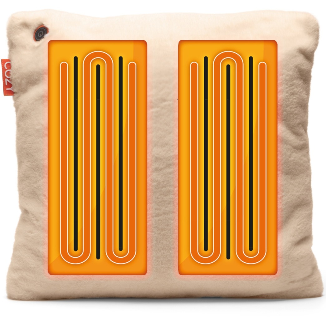 Coussin chauffant sans fil Cosy una teddy 45 x 45 cm