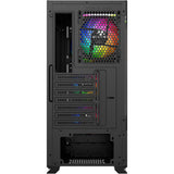 Boîtier tour midi en maille Xyz PC Gear Airone 300-X (noir | 1x USB-A | 1x USB-C | Verre trempé)