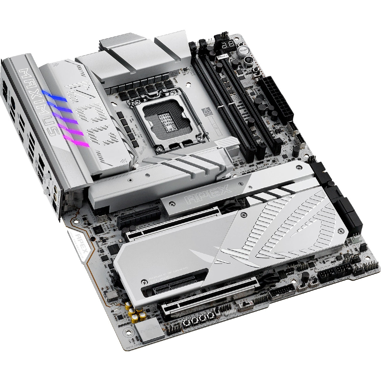 Carte mère Asus Rrog Maximus Z890 Apex Socket 1851 (RAID, 5 Go-LAN, Wi-Fi 7, BT, Son, ATX)