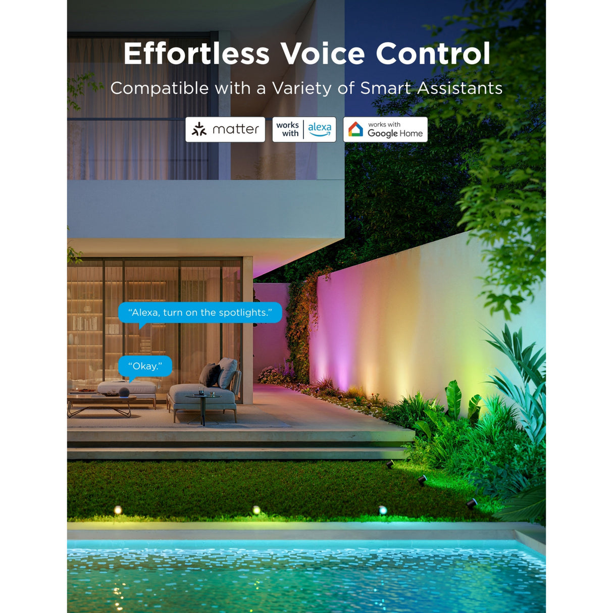 Les spots d'extérieur intelligents Govee comptent rgbicww - pack de 2 spots de jardin