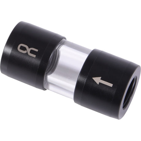 Alphacool eiszapfen filtre en ligne en acétal acrylique g1 4 filetage intérieur (noir transparent)
