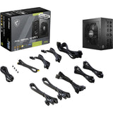Alimentation modulaire MSI Mag A850GL PCIe5 II 850 watts (noir, 1x 12V-2x6, 4x PCIe)