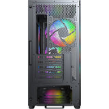 Boîtier tour midi Montech x5m (noir | 2x USB-A | 1x USB-C | RGB | verre trempé)