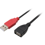 Delock Câble en Y 2x USB-A 2.0 mâle > 1 x câble répartiteur USB-A 2.0 femelle (noir rouge, 0,2 mètre)
